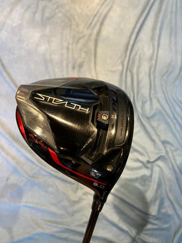 Men's TaylorMade Stealth Plus Driver Right Handed Hzrdus Smoke Stiff Flex 9 Loft (Used)