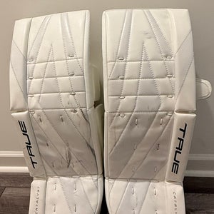 28" +2” True Catalyst Goalie Leg Pads White/White (Used)