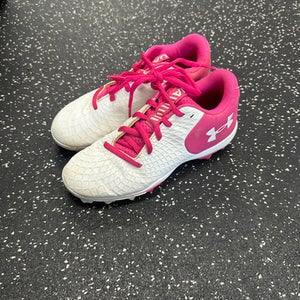 Used Under Armour GLYDE 2 BB/SB Cleats Pink Junior 02.5 11849-S000030810