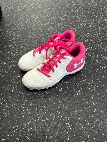 Used Under Armour GLYDE 2 BB/SB Cleats Pink Junior 02.5 11849-S000030810