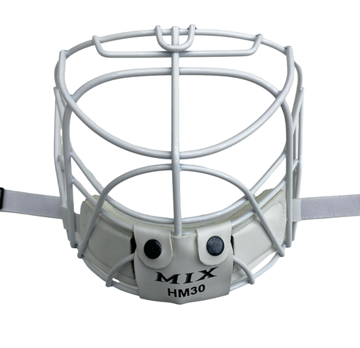 HM30 Goalie WHITE Cat Eye Cage Combo Chin sling - 5 Sling Colors available MIX SPORTS