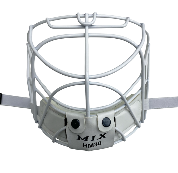 HM30 Goalie WHITE Cat Eye Cage Combo Chin sling - 5 Sling Colors available MIX SPORTS