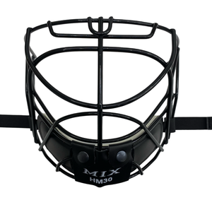 HM30 Goalie BLACK Cat Eye Cage Combo Chin sling - 5 Sling Colors available MIX SPORTS