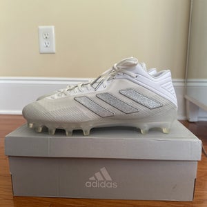 White Men's Size M 12.0 (W 13.0) Adult Adidas Cleats (New)