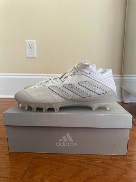 White Men's Size M 12.0 (W 13.0) Adult Adidas Cleats (New)