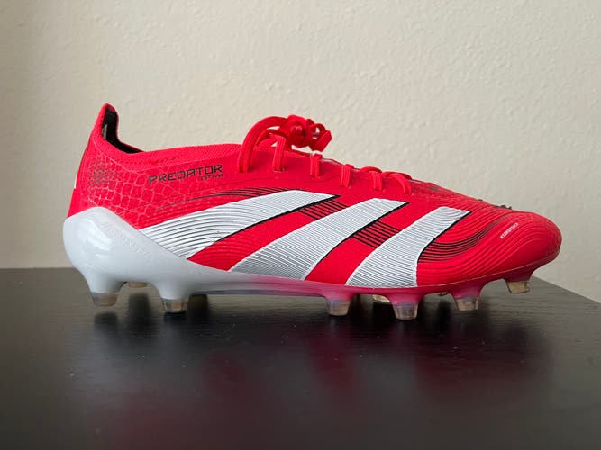 Adidas Predator Elite AG/FG Men's Size 7 Women's 8 Lucid Red/White/Black ID3882