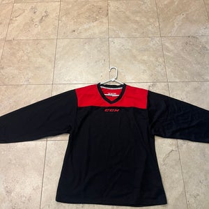 Black and Red Medium Men's CCM Shirt (Used, Like New)
