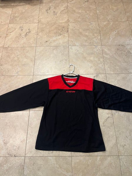 Black and Red Medium Men's CCM Shirt (Used, Like New)