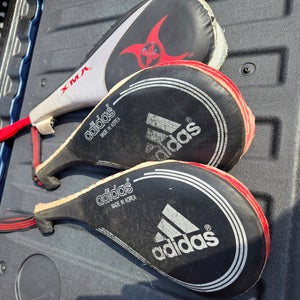 (Used) lot of 3 Tae kwon do kick paddles