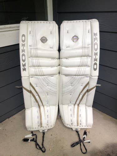 Koho Revolution 589 Pro Goalie Leg Pads - 34+2 - White/Gold