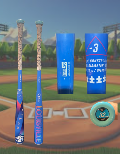 Louisville Slugger Atlas Alloy Bat BBCOR 32/29 *Autism Speaks*