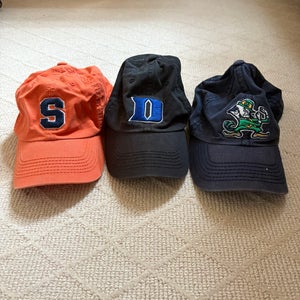 Notre Dame, Duke, Syracuse hat BUNDLE (3 hats)