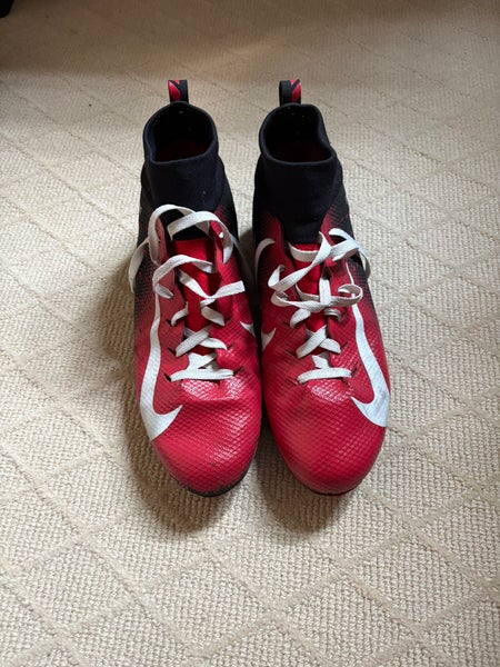 Rare Nike Vapor Untouchable 3 Red/Black FOOTBALL/LACROSSE Cleats (12.5)
