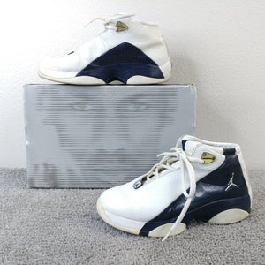 Jordan Jumpman Team Flow Boys Size 5.5Y Basketball Shoes 307017-104 White Blue