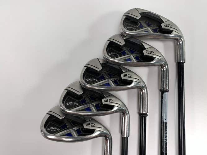 Callaway X-22 Iron Set 7-PW+GW 75g Stiff Graphite Mens RH +1''