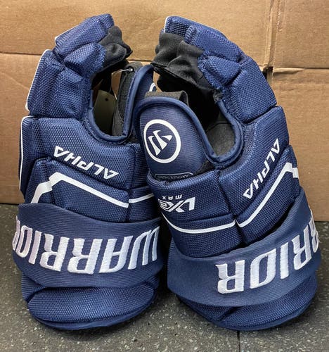 New Warrior Alpha LX2 Max Hockey Gloves 12" Navy Blue