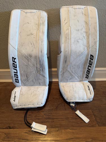 Small Bauer M5 Pro Goalie Leg Pads (Used)