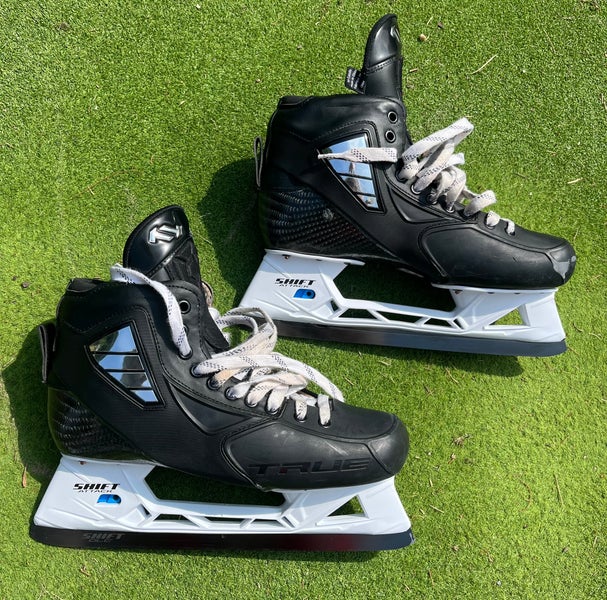 True True SVH Pro Two Piece Hockey Goalie Skates Regular Width 12 (Used)