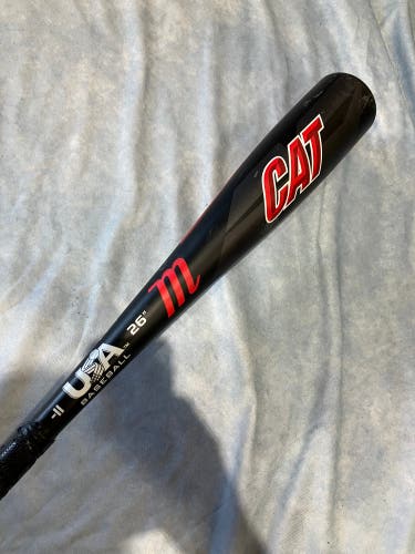 2021 Marucci CAT Alloy Bat USABat Certified (-11) Alloy 15 oz 26" (Used)
