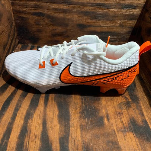 Nike Vapor Edge Speed 360 2 White Brilliant Orange FQ4045-100 Cleats Size 8.5