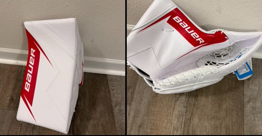 New bauer sv-pro glove and blocker