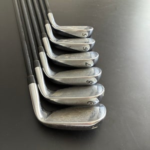 Men's Adams Idea Tech A4 Left Hand Iron Set Senior Flex Graphite Shaft 5-W (Used)