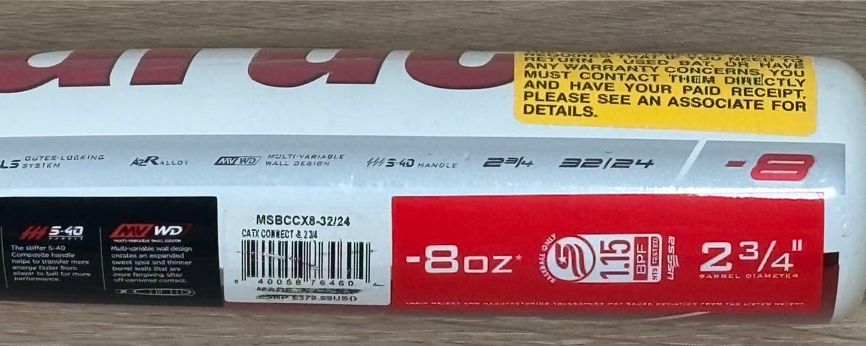 Marucci CATX Connect Hybrid USSSA Certified Bat (-8) 24 oz 32" (New)