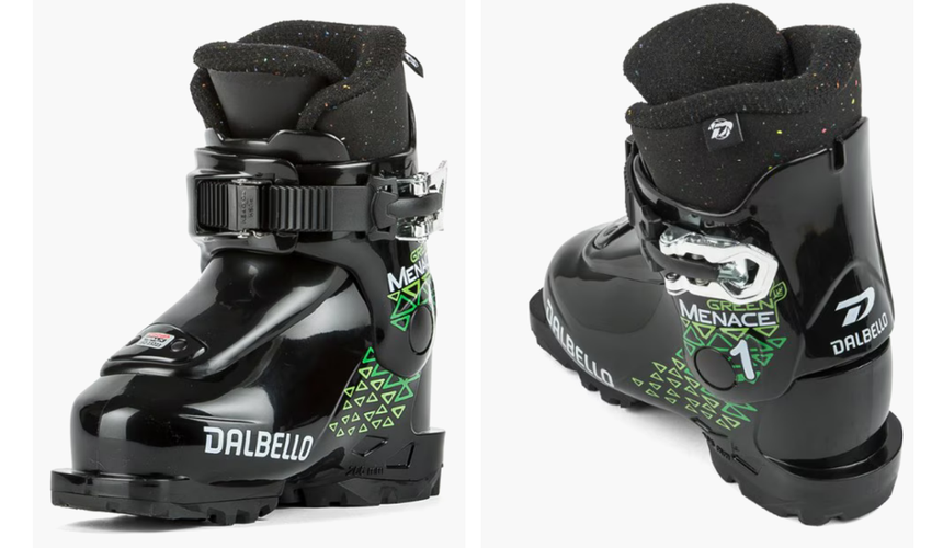 NEW Kids ski boots alpine/downhill Dalbello Green Menace 1.0 GW 16.5 / US kids 9