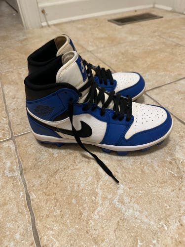 Blue Kid's 7Y (Big Kids / Youth) Youth Nike Air Jordan High Top Molded Cleats (Used)