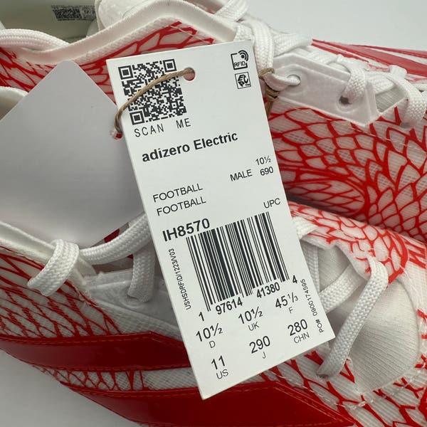 Adidas Adizero Electric Football Cleats Orange White IH8570 Men's