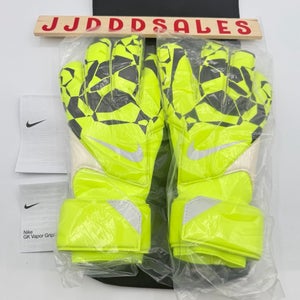 Nike Vapor Grip3 Goalkeeper Gloves Volt Black Soccer Goalie HQ0304-702 Sz 8 NWT