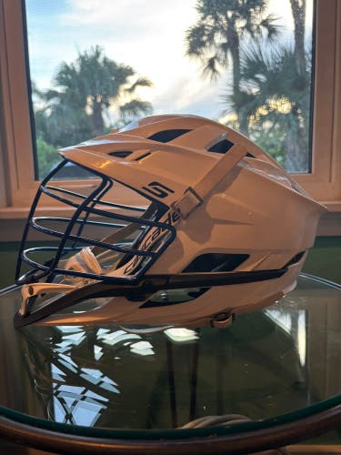 Cascade S Helmet with Custom Blue Chrome Facemask
