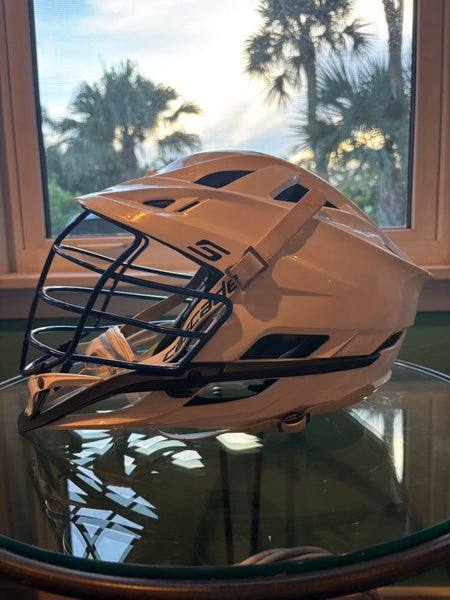 Cascade S Helmet with Custom Blue Chrome Facemask