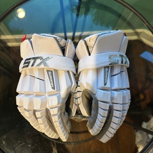 White STX Surgeon RZR2 Lacrosse Gloves (Essentially New - Read Description)