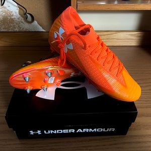 Orange Men's Size M 10.0 (W 11.0) Under Armour Shadow Elite 3 Fg Cleats (New)