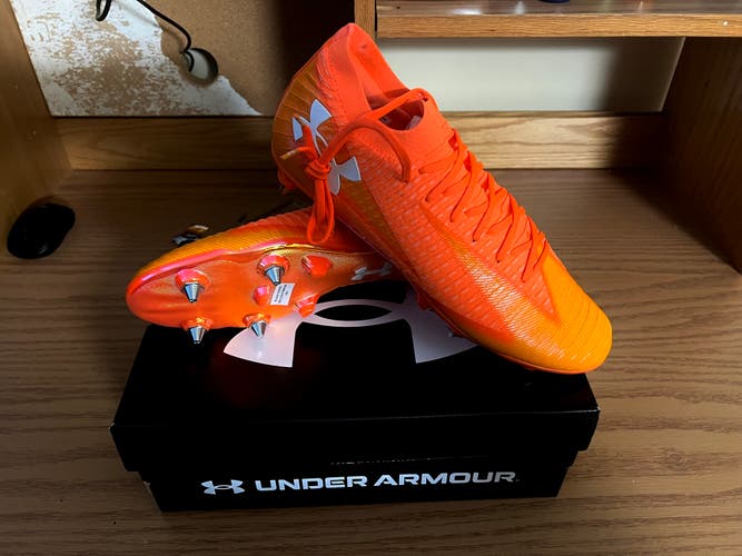 Orange Men's Size M 10.0 (W 11.0) Under Armour Shadow Elite 3 Fg Cleats (New)