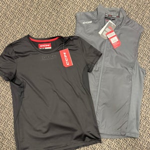 Gray Medium Men's CCM Vest (New)/ CCM Black Training Tee