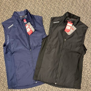 2-Pack Senior Small CCM Training Vest (New) 1 Black and 1 Navy