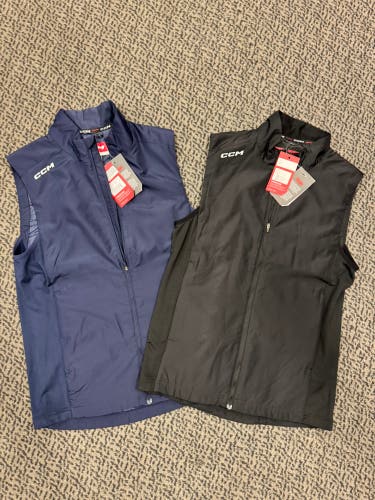 2-Pack CCM Training Vest (New) 1 Black and 1 Navy