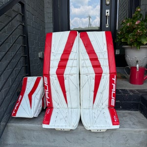 33+2" True Catalyst PX3 Goalie Pads and Blocker - Red/White