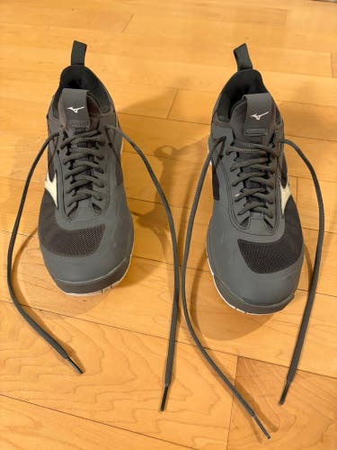 Gray Women's Size M 10.0 (W 11.0) Adult Mizuno Shoes (Used)