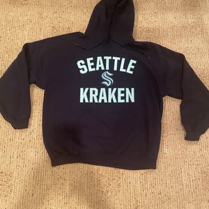 Navy Blue Fanatics Seattle Kraken Sweatshirt Adult L
