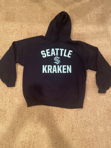 Navy Blue Fanatics Seattle Kraken Sweatshirt Adult L