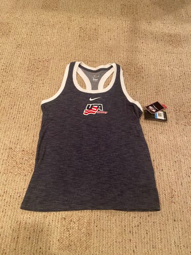 Heather Blue Nike Dri-Fit USA Hockey Tank Top Women’s M (With Tags)
