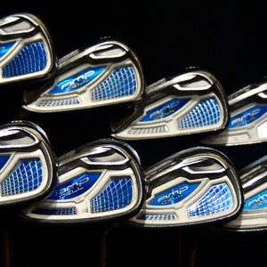 COBRA AMP CELL IRONS SET 4-9, PW, GW REGULAR FLEX, LEFT HAND, 38" (5I)