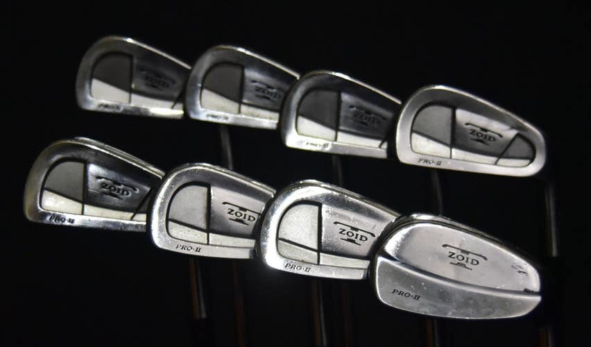 MIZUNO ZOID PRO II IRONS SET 3-9, PW STIFF FLEX, RIGHT HANDED 38" (5I), NEW GRIP