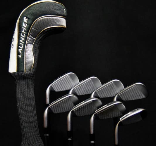 CLEVELAND TOUR ACTION SET 4-9, P, S DRIVER RH, LADIES FLEX, 37" (5I), NEW GRIPS
