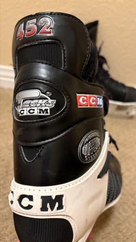 Vintage CCM Tacks 452 Hockey Skates Mens Size 9D Regular JUST SHARPENED (Used)