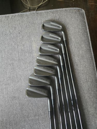 Men's 2025 Cobra King Forged CB/MB Black Right Handed Iron Set Stiff Flex Steel Shaft (Used)
