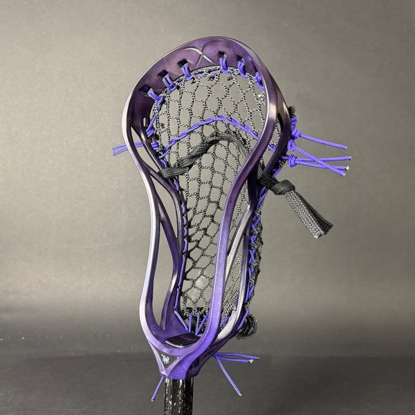 ECD Weapon X 2.0 Faceoff Lacrosse Head – Purple w/ Black Mesh | Pro-Strung